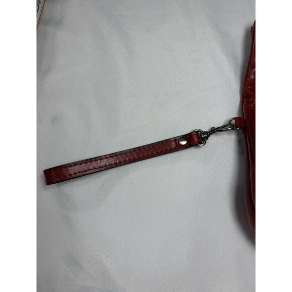 PATRICIA NASH Valerie Ruby Red Leather Wristlet Clutch Purse - Picture 12 of 12